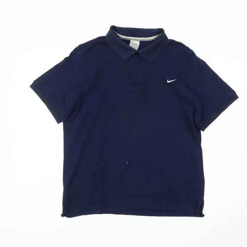 Nike Men's Blue Polo Shirt M Casual Solid