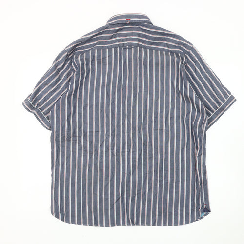Blue Harbour Men's Large Blue Striped Shirt