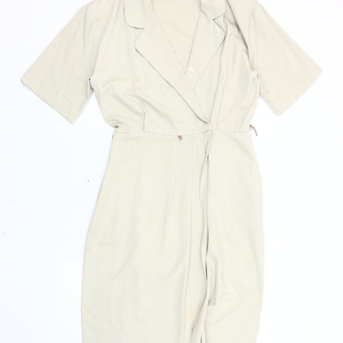 St Michael Women's Beige Shirt Dress, Size 12