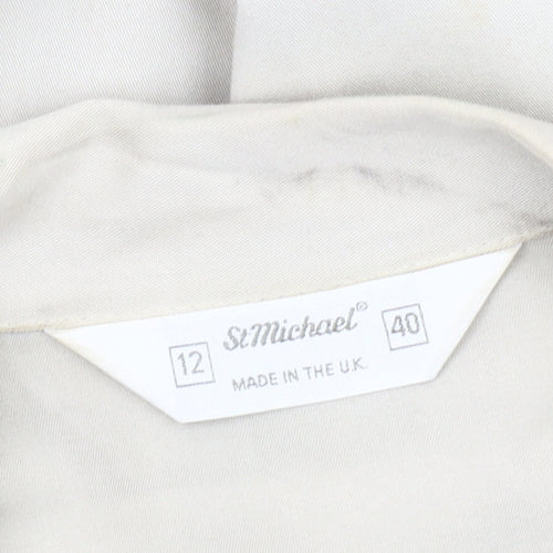 St Michael Women's Beige Shirt Dress, Size 12