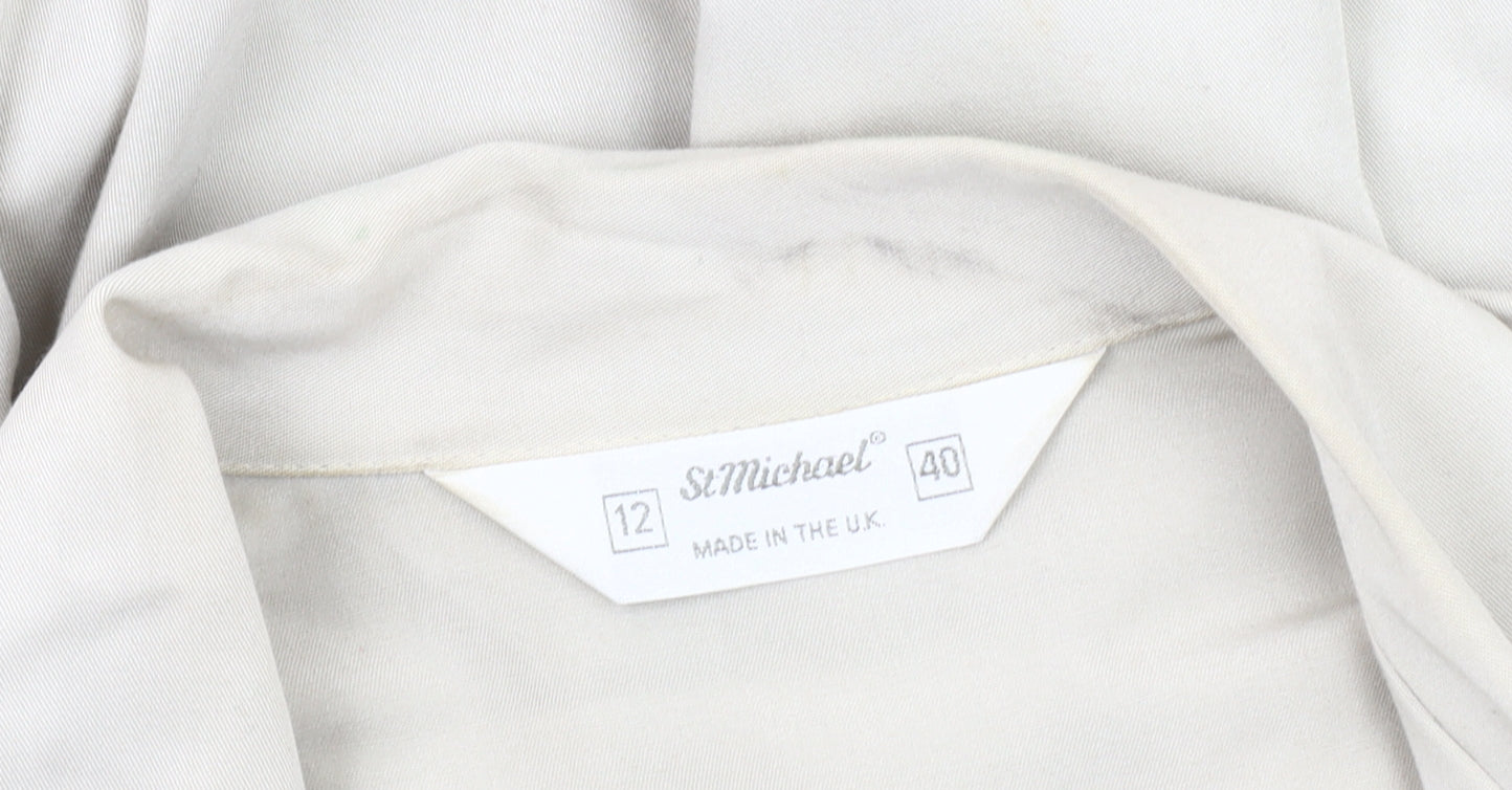 St Michael Women's Beige Shirt Dress, Size 12