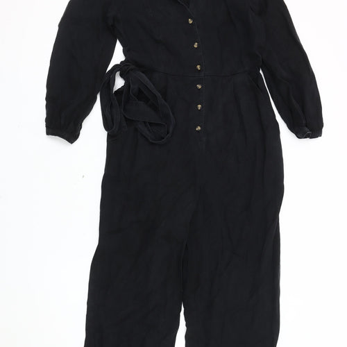 Whistles Women's Black Size 4 Lyocell Jumpsuit