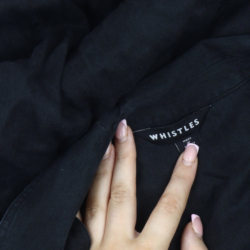 Whistles Women's Black Size 4 Lyocell Jumpsuit