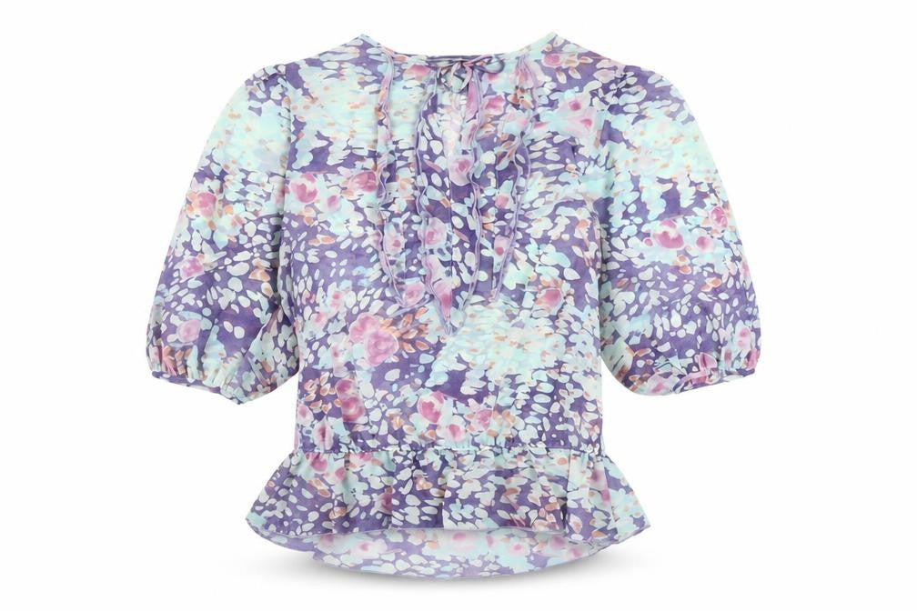Front view of Marks & Spencer Women’s Floral Blouse, size UK 12