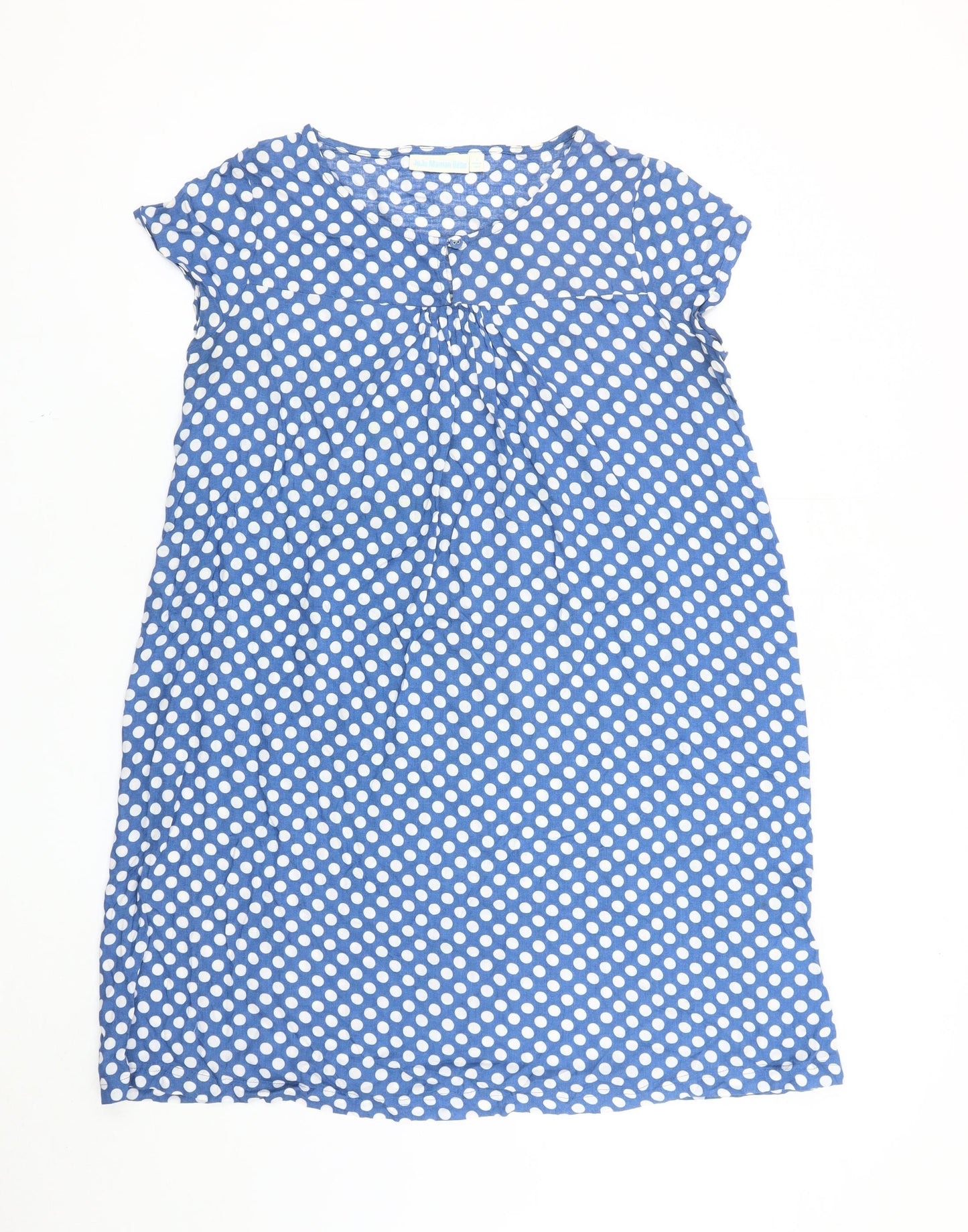 JoJo Maman Bébé Women's Blue Polka Dot Shift Dress S