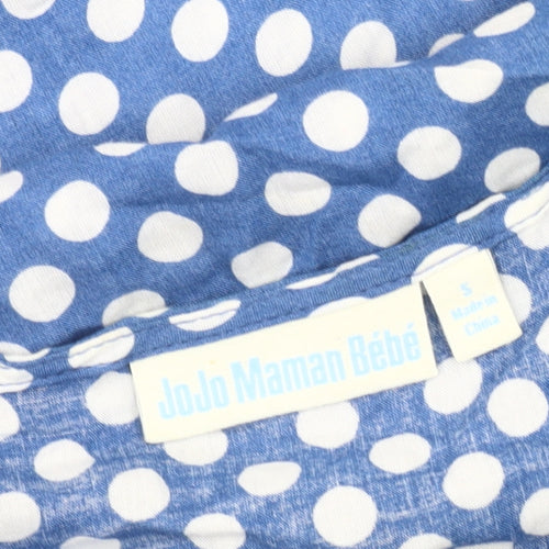 JoJo Maman Bébé Women's Blue Polka Dot Shift Dress S