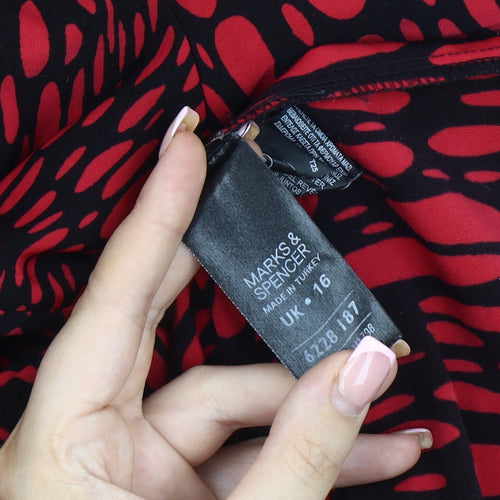 Marks & Spencer Women's Red Animal Print Dress