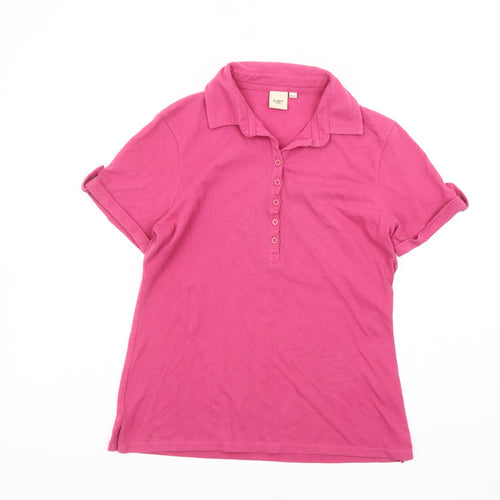 Cotton Traders Women's Pink Polo Shirt - Size 10, Casual