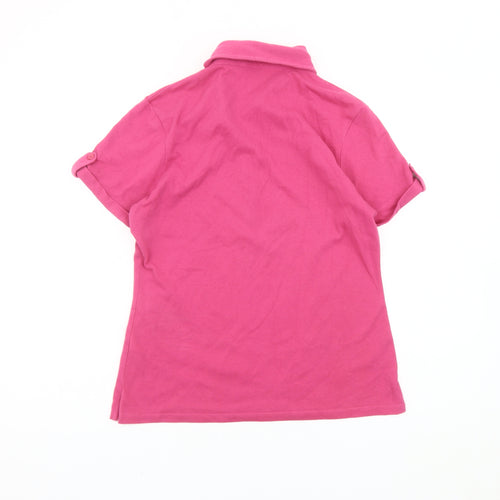 Cotton Traders Women's Pink Polo Shirt - Size 10, Casual