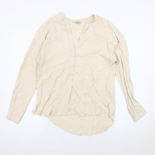 Jigsaw Women's Beige V-Neck Blouse Size 8