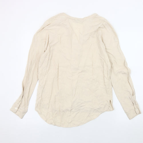 Jigsaw Women's Beige V-Neck Blouse Size 8