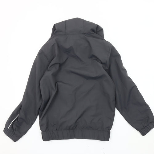 McKenzie Boys Black Basic Jacket L Hooded Full Zip