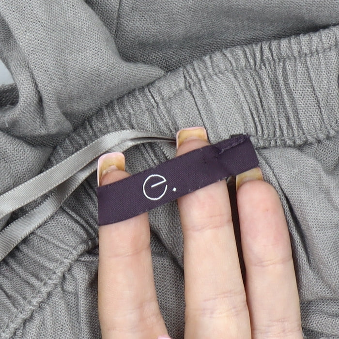 Evans Women's Grey Relaxed Fit Wide-Leg Trousers Size 26