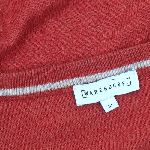 Warehouse Women's Red Pullover Jumper Size 10