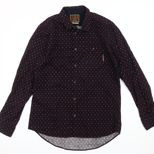 River Island Men's Black Graphic Print Shirt, L