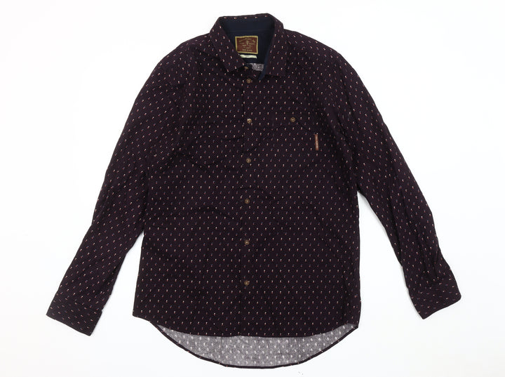 River Island Men's Black Graphic Print Shirt, L