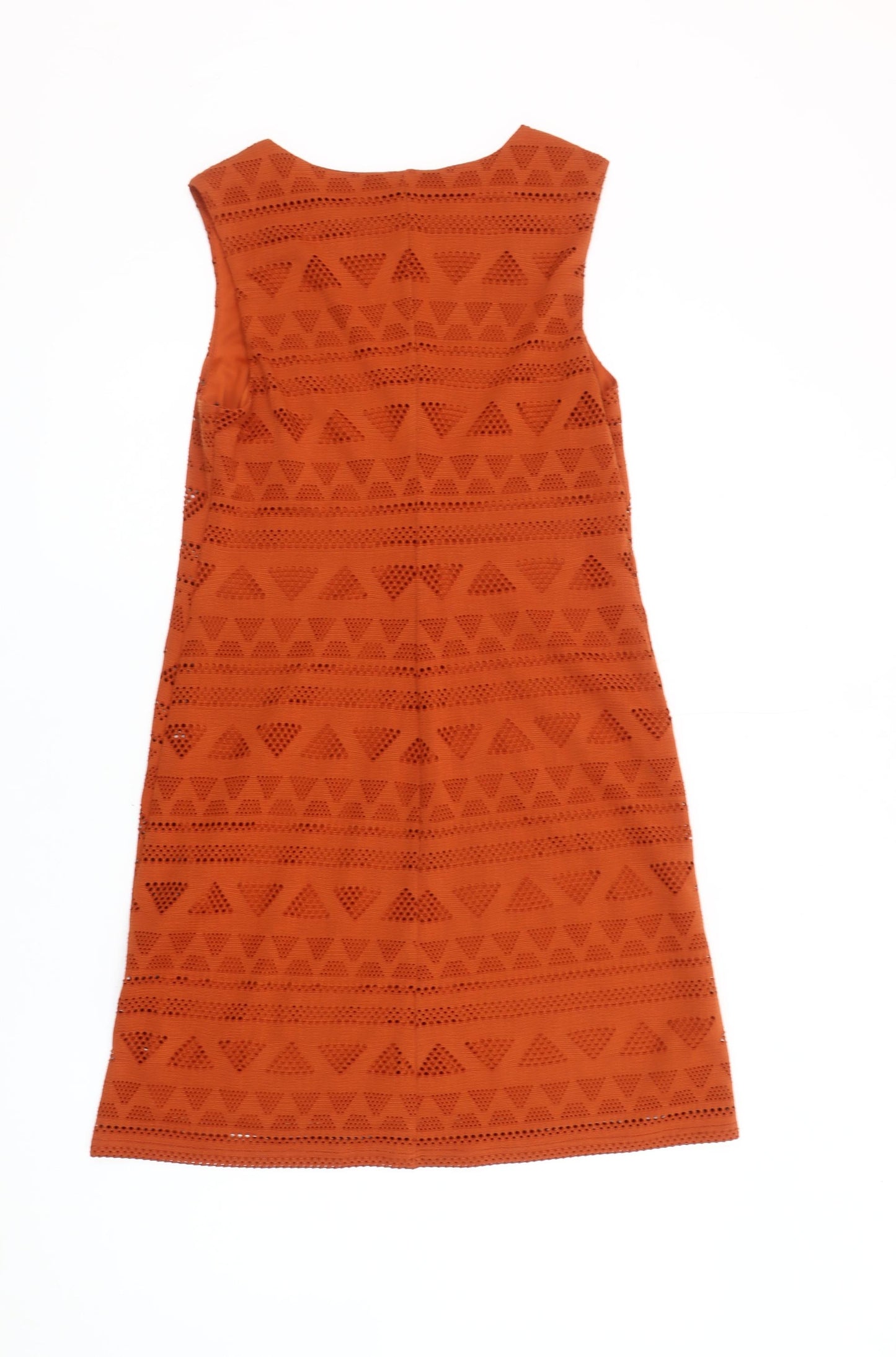 New Look Women's Orange Geometric Dress Size 10