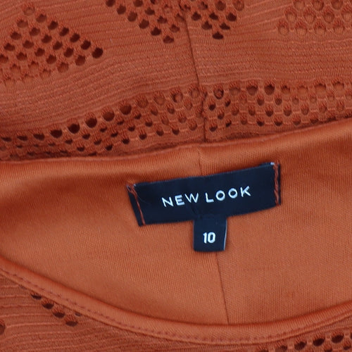 New Look Women's Orange Geometric Dress Size 10