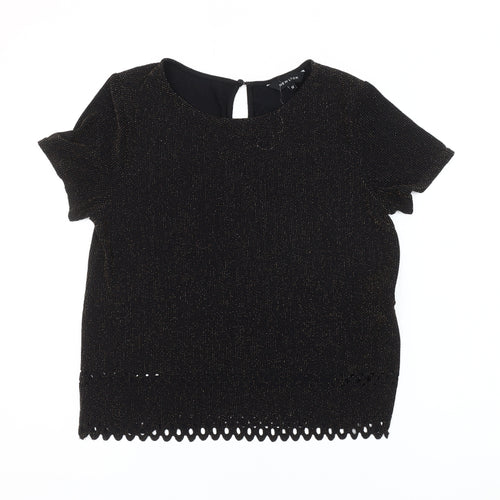 New Look Women's Black Short Sleeve Top