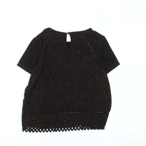 New Look Women's Black Short Sleeve Top