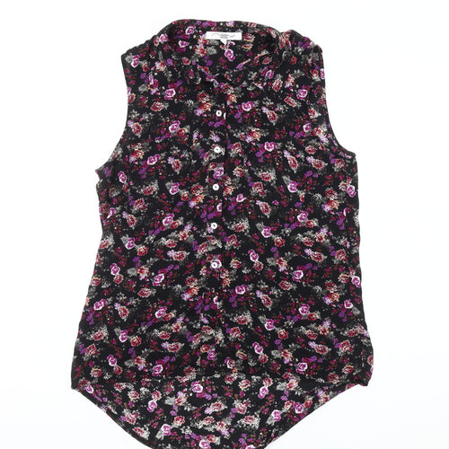 New Look Women's Floral Blouse Black Size 10