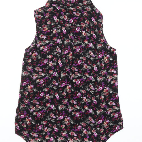 New Look Women's Floral Blouse Black Size 10