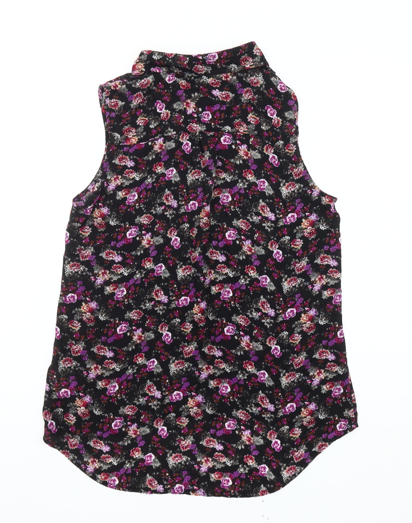 New Look Women's Floral Blouse Black Size 10