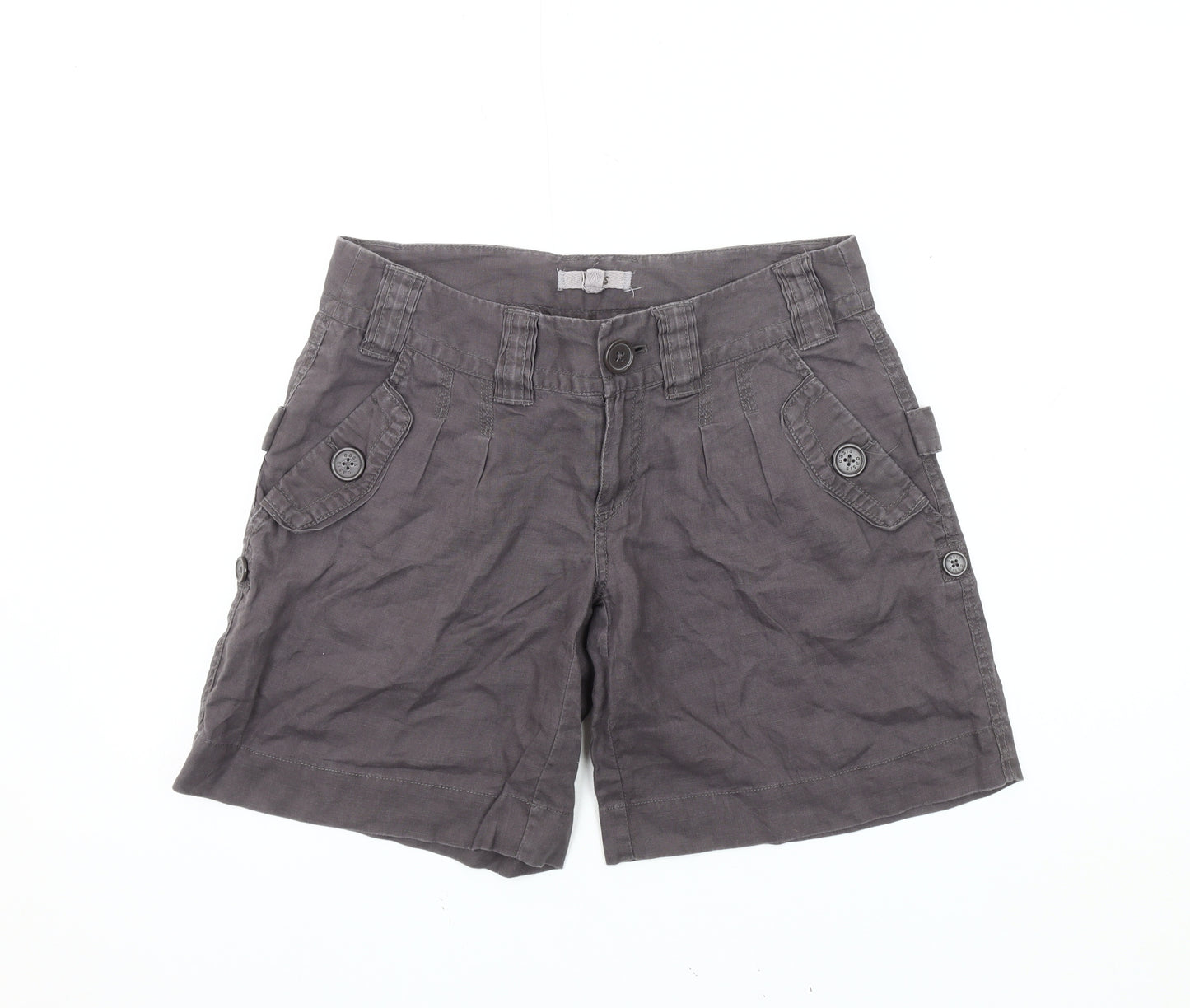 Oasis Women's Grey Chino Shorts, Size 10