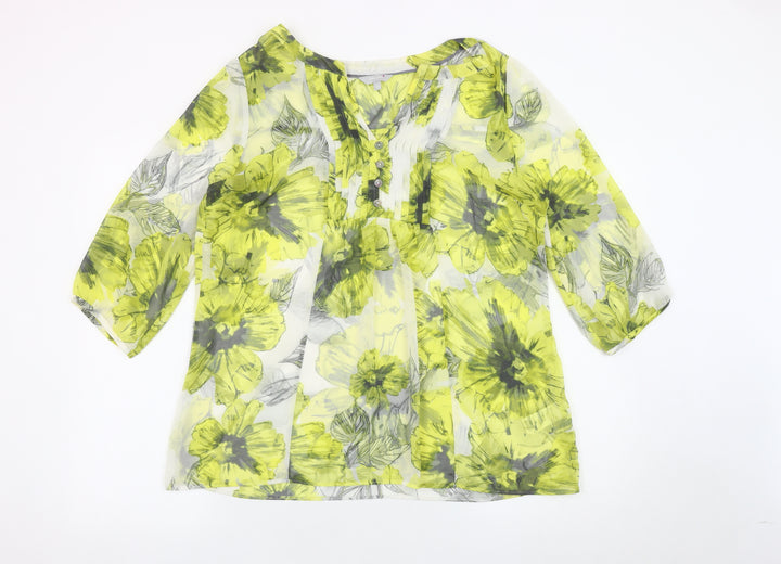 Marks and Spencer Women's Floral Blouse, Size 14