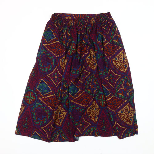 St Michael Women's Size 12 Multicoloured Geometric Skirt