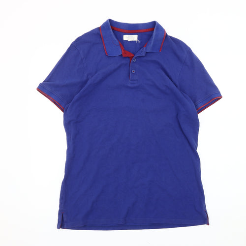 Mountain Warehouse Men's Blue Polo Shirt, Size L