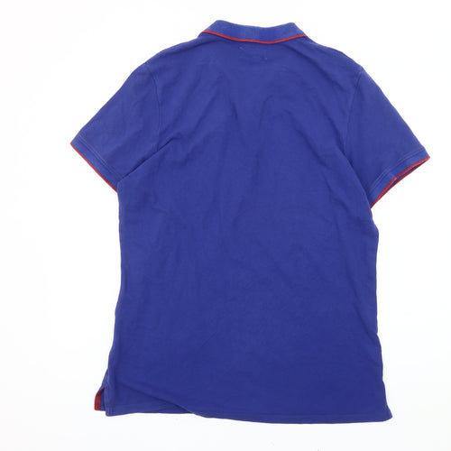 Mountain Warehouse Men's Blue Polo Shirt, Size L