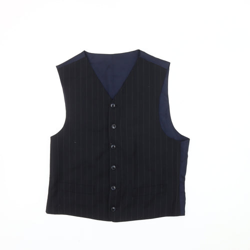 Fine Tailoring Men's Black S Waistcoat