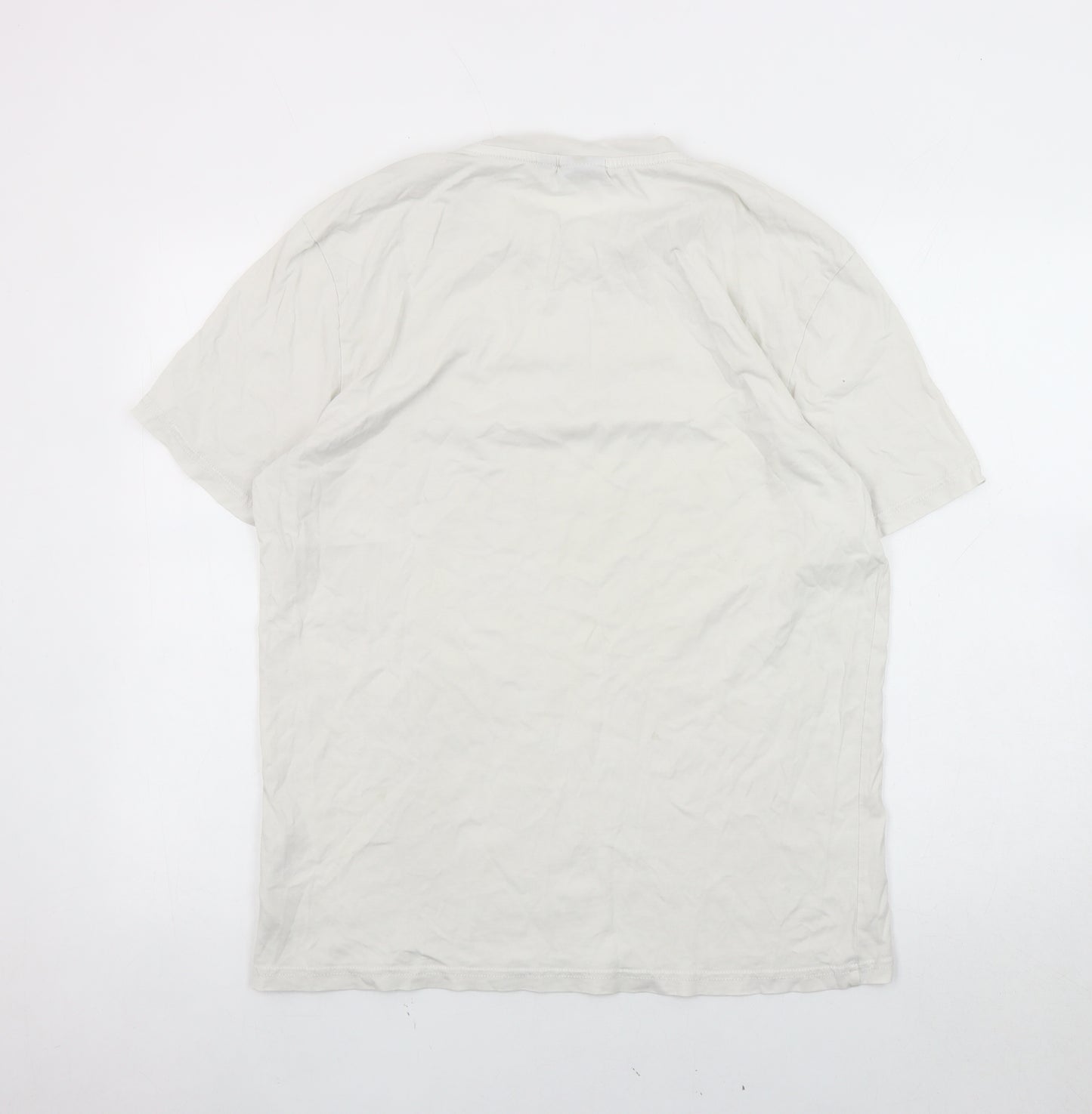 Napapijri Men's White XL Cotton Logo T-Shirt