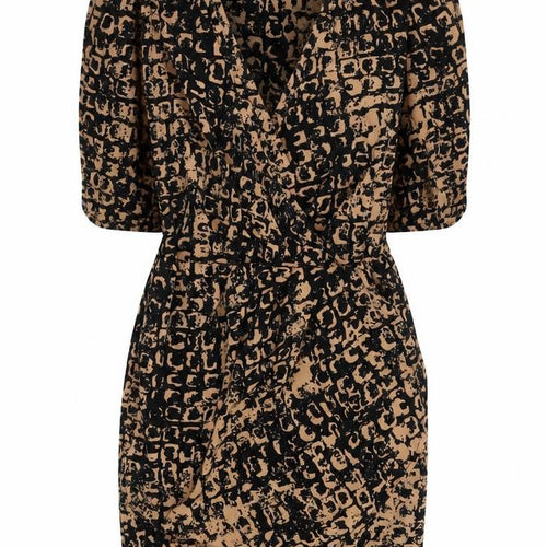 Topshop Women's Black Animal Print Dress Size 8