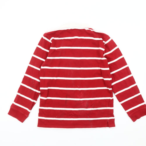 Wales Boys Red Striped Long Sleeve Casual Top 11-12 Years