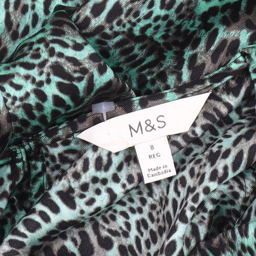 Marks and Spencer Animal Print Blouse Size 8