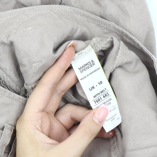 Marks & Spencer Women's Beige A-Line Skirt Size 10