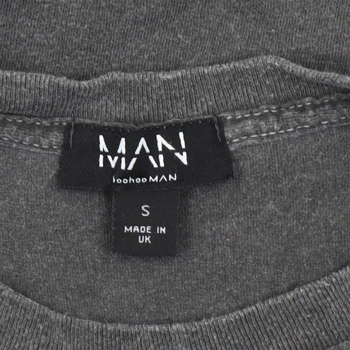 boohooMAN Men's Black Animal Graphic T-Shirt Size S