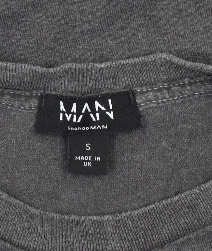 boohooMAN Men's Black Animal Graphic T-Shirt Size S