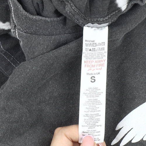 boohooMAN Men's Black Animal Graphic T-Shirt Size S