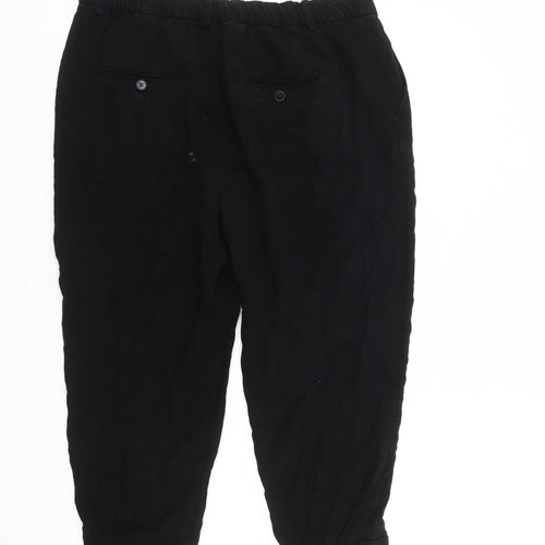 Zara Women's Black Cargo Trousers - Size L
