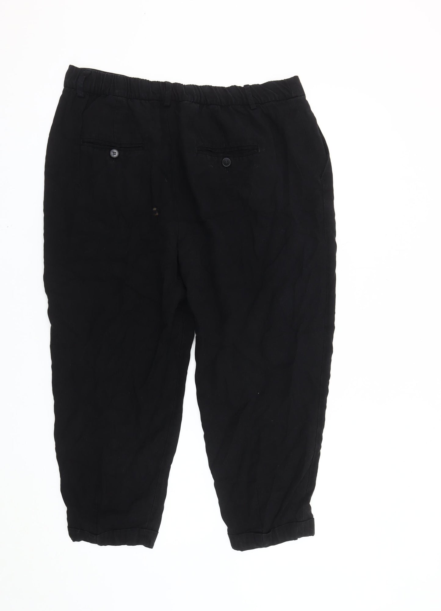 Zara Women's Black Cargo Trousers - Size L