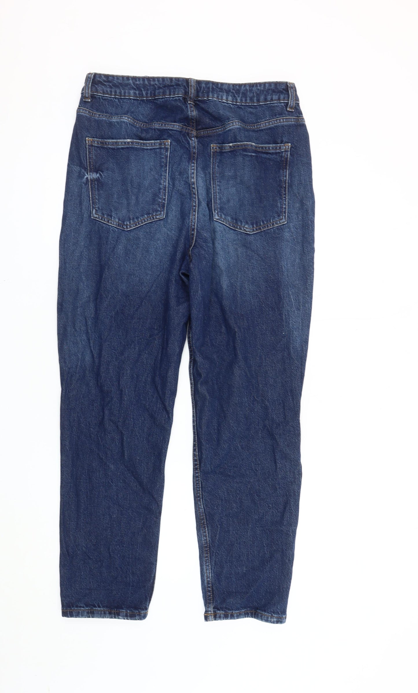 Primark Women's Blue Distressed Boyfriend Jeans Size 14