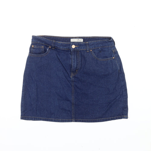 Denim Co Women's Blue Short Skirt - Size 14