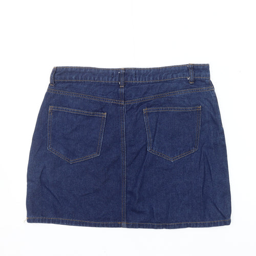 Denim Co Women's Blue Short Skirt - Size 14