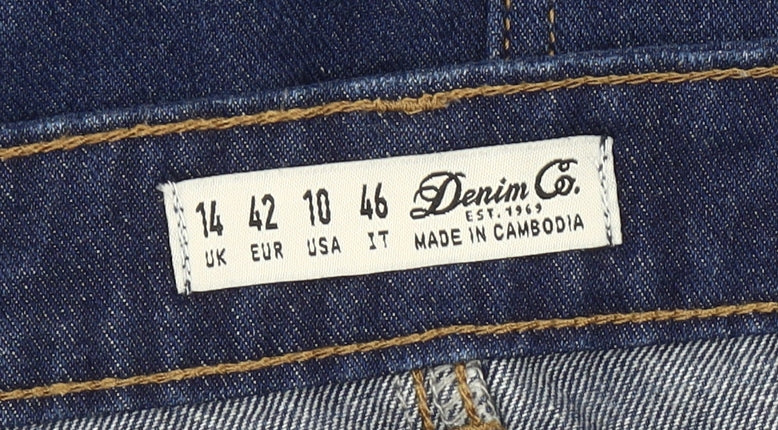 Denim Co Women's Blue Short Skirt - Size 14