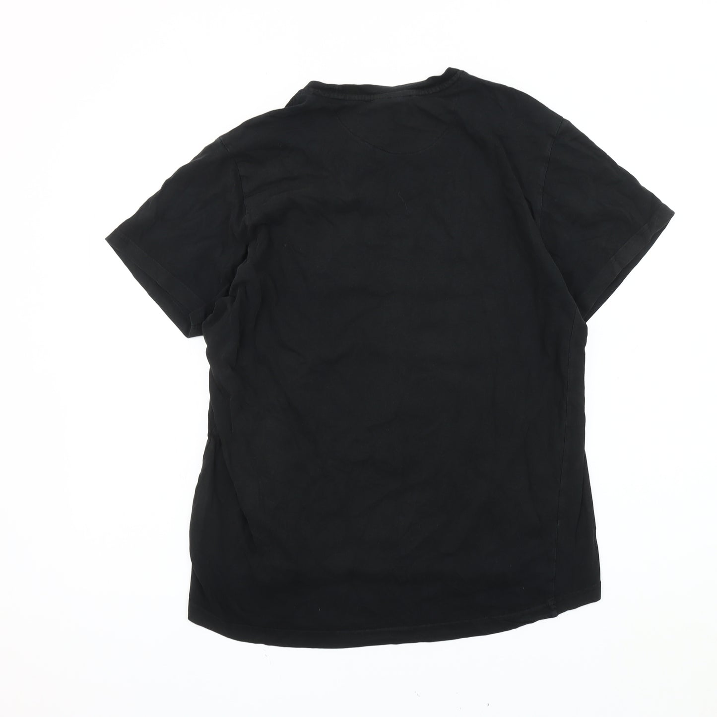 Pierre Cardin Mens Black Graphic T-Shirt, XL