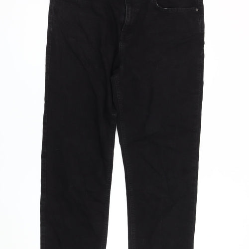 Tu Men's Black Straight Denim Trousers 38S
