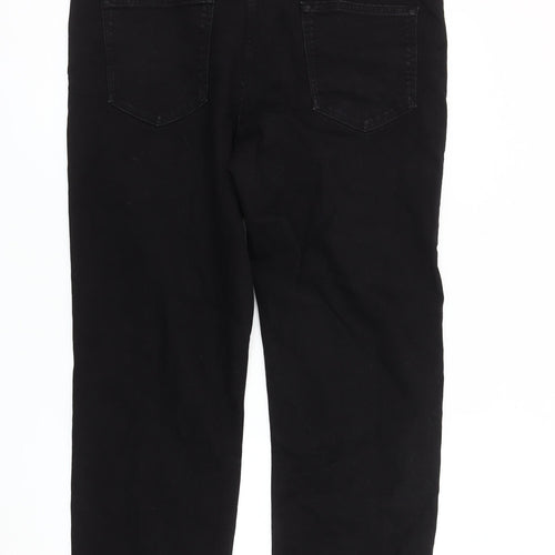 Tu Men's Black Straight Denim Trousers 38S